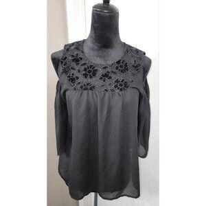 Francescas Womens Medium Blouse - Black